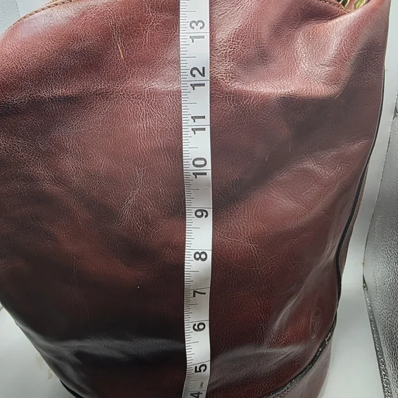 VTG Tedeschi Paris Leather Bucket Bag • Cognac French Equestrian - Picture 12 of 15